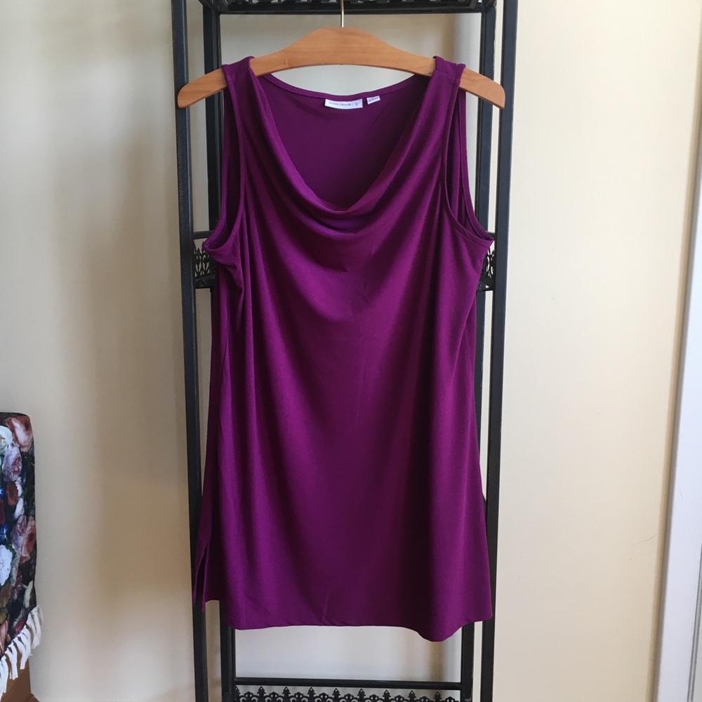 Susan Graver Liquid Knit Sleeveless Tunic - M
